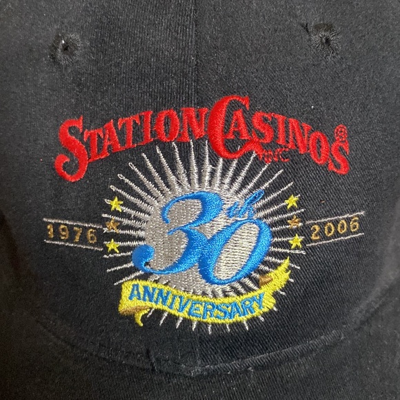 Station Casinos Las Vegas 30th Anniversary Black Embroidered Ball Cap - Picture 2 of 6